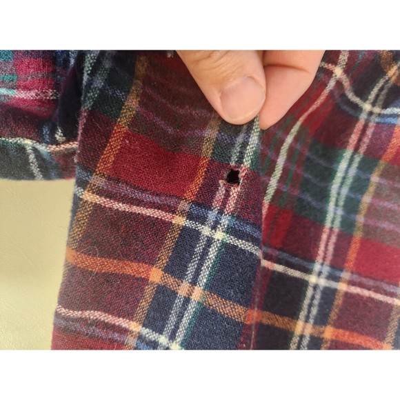 VTG Pendleton Board Shirt Mens Large 100% Wool Flannel Red Blue Green Plaid - Picture 8 of 8